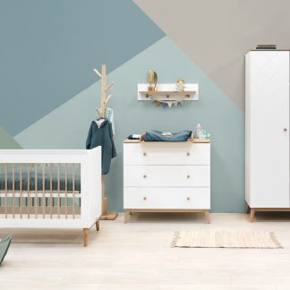 Complete hoogkwaliteit babykamer Bopita collectie Paris 3-delige-Eiken hout